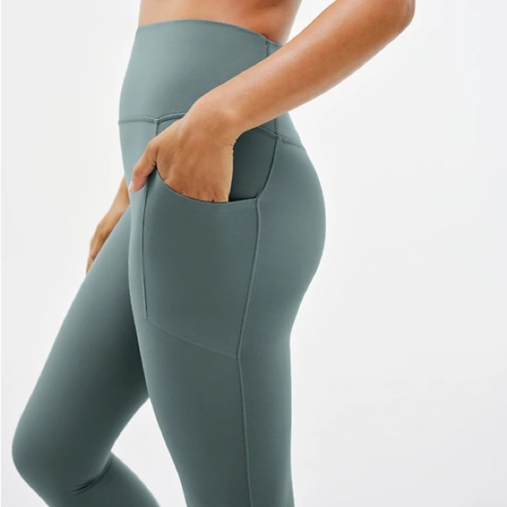 Athleta High-Rise Pocket Leggings in Sage Green